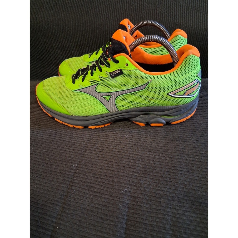 Mizuno Wave Rider 20 GTX Mens 8.5 Running Shoes Green Orange Gore-Tex J1GC177404